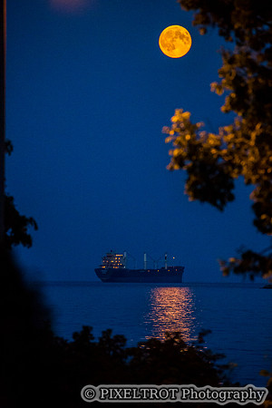 Moon Over Thunder Bay Marina